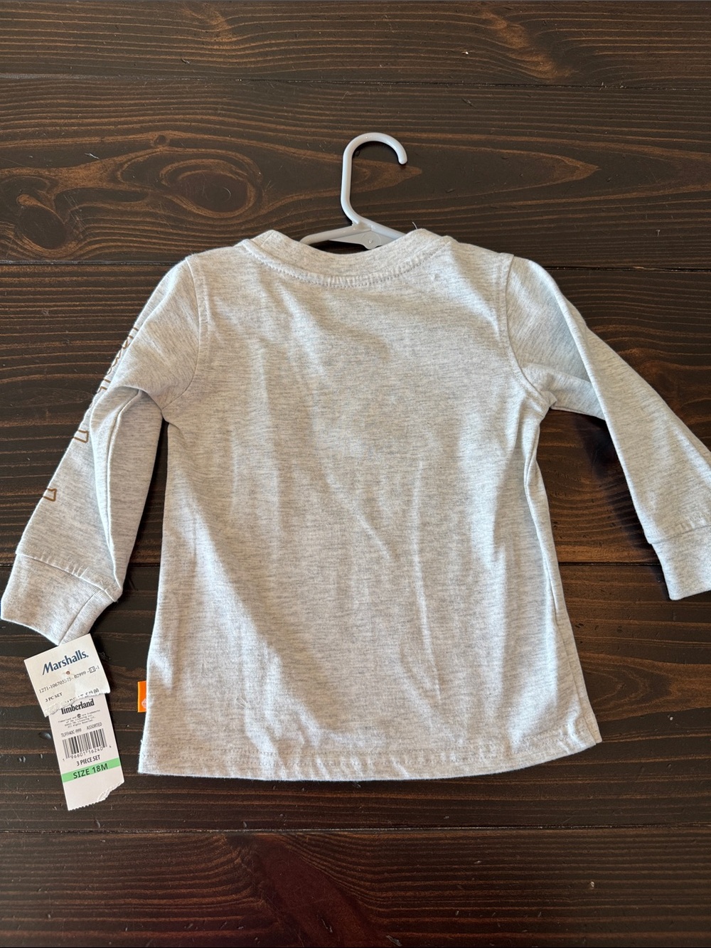Timberland Kids Black & Cream Puffer Vest with Gray Logo Tee and Tan Joggers - Picture 6 of 8